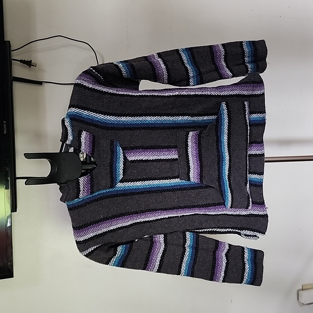 Iguana Jack Baja Hoodie, Colors include Grey, Blue, Purple, Black, Size M